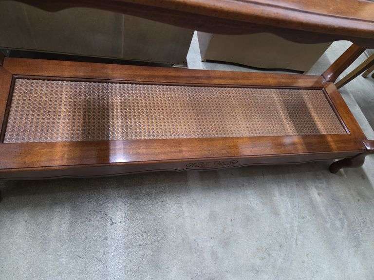 Sofa Table W/ Glass Inserts (Approx 53: x 17" x 27" Tall