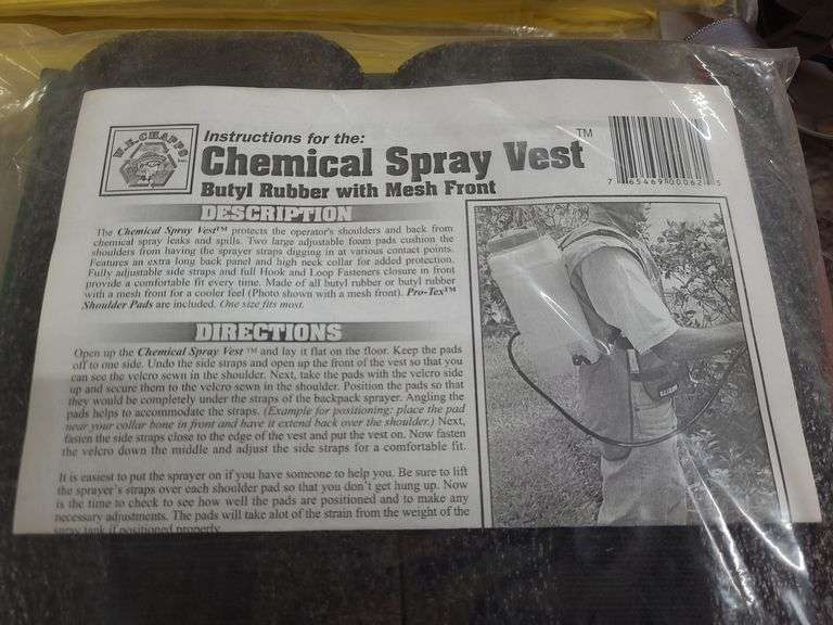 3 W.E. Chapps Chemical Spray Vests