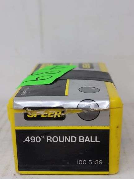 Partial box Speer .490 round ball