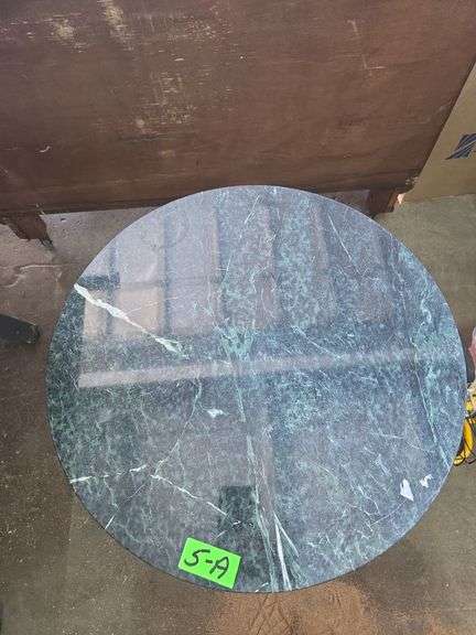 Round Marble Top Side Table Approx 18"Dia x 25"Tall