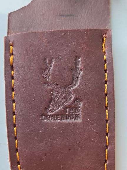 Bone Edge Bone Handle Knife W/ Leather Cover From Pakistan-Collectors Knife