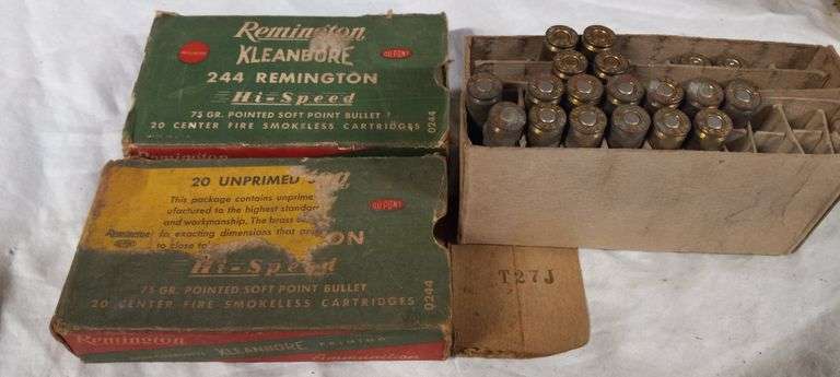 17 live & 4 empty 244 Remington