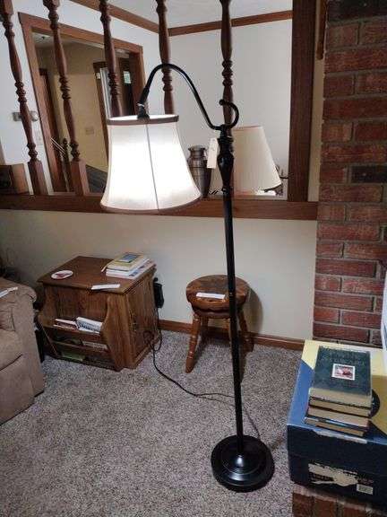Black Metal Floor Lamp Approx 57" Tall