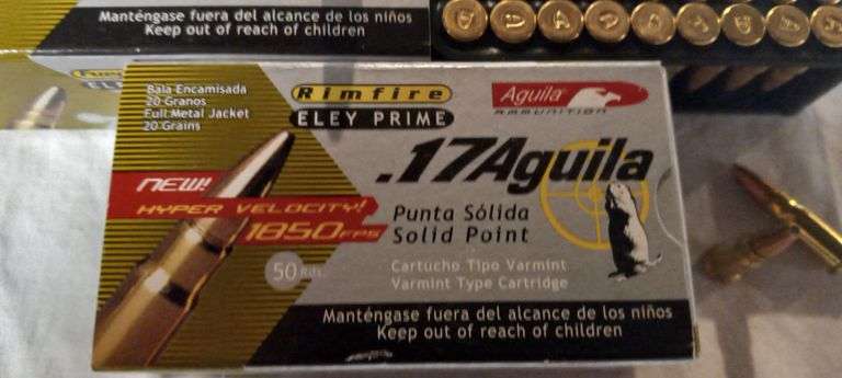 3-50 rnd box Aguila .17 20gr