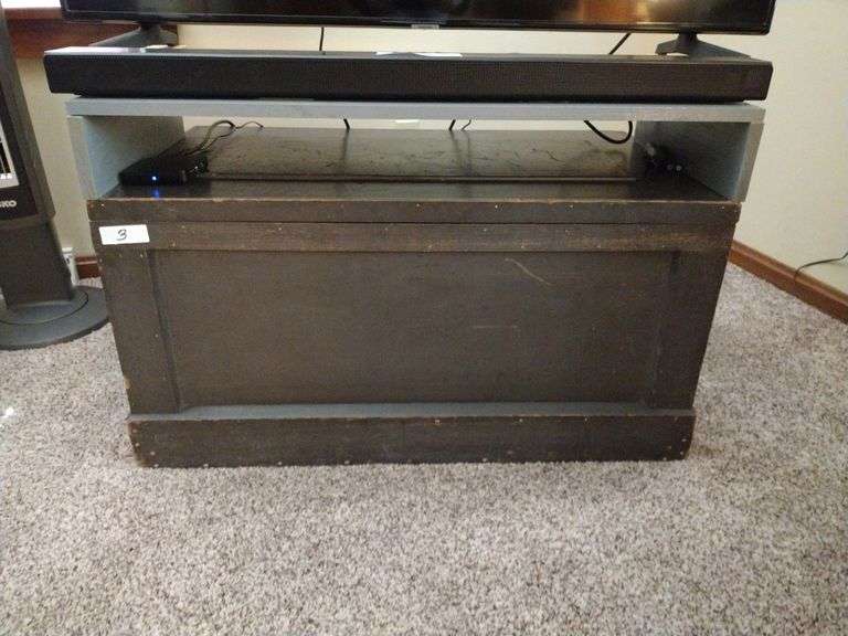 Wooden Chest Approx 37"x19"x21". Does Not Include Any Electronics