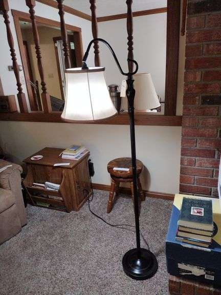 Black Metal Floor Lamp Approx 57" Tall