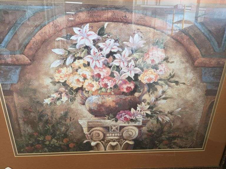 Flower Framed Picture Approx 43" x 35"