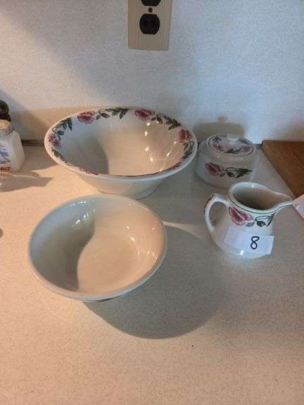 Mayer China Co. Beaver Falls,Pa Serving & Cereal Bowls-Cream & Sugar