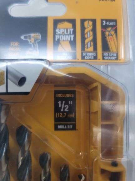 New set of 14" DeWalt Black & Gold drill bits