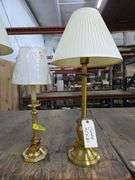 2 Brass Night Stand Lamps