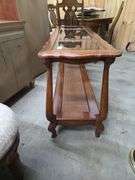 Sofa Table W/ Glass Inserts (Approx 53: x 17" x 27" Tall