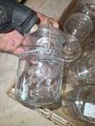 Twenty-Four Vintage Swing-Top Pint Jars