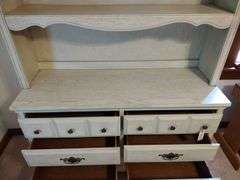 Wooden Dresser Approx 48"x74"x 18".  Six Drawers