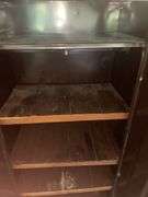 Metal Cabinet Wooden Shelves