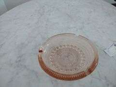 Vintage Pink Depression Glass Ashtray