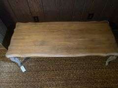 2 Wooden End Tables Approx 20"x21"x28" Tables Only No Contents, Matching Coffee Table In Basement ( 3 pcs)