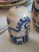 Vintage M.A. Hadley Stoneware Pitcher and Salt & Pepper Shakers