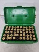 Green plastic MPM box 375 H&H new brass