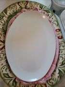 Fitz & Floyd Serving Dish, Easter Dish, Plastic Dish, Cunningham & Picket Decorative Plate, & Corningware Vintage Rose Bowl