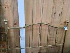 Brass Headboard & Metal Bed Frame. Approx Full