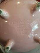 Vintage MCM Kenwood Ovenware Pink Footed Ceramic Bowl