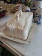 Antique Ironstone Covered Butter/Cheese Dish