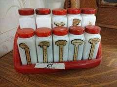 Vintage Spice Set in Original Plastic Shelves