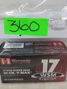 50 round box Hornady .17 Win Super Magnum
