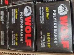 500 round case Wolf 223 HP (individual sealed 20 round boxes)