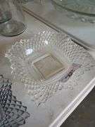 2 Diamond Point Glass Dishes