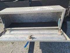 Hay Wagon, 10 Ton Running Gear with Floatation Tires, Approx 8ft x 14ft, with Toolbox and Removable Sides