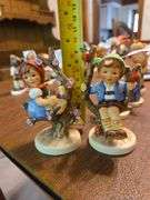 2 Signed Goebel Figurines The Apple Tree Girl & Boy