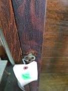 Antique Curved Front China Cabinet W/ Claw Feet Wooden Shelves  & Key ( Approx 34" x 15" x 59" Tall)