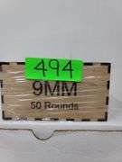 2 home made wooden ammo boxes (9mm Luger)