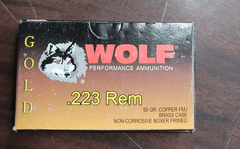 600 rounds 223 Rem. Wolf Gold in a 50 cal ammo can