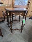 Antique Octagon Side Table- Approx 30" x 30" Tall