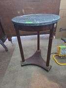 Round Marble Top Side Table Approx 18"Dia x 25"Tall