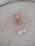 Vintage Pink Depression Glass Tidbit Tray Approx 11"