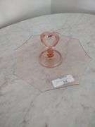 Vintage Pink Depression Glass Tidbit Tray Approx 11"