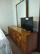 9 Drawer MCM Dresser & Mirror Approx 72"x74"x19"