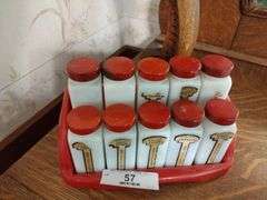 Vintage Spice Set in Original Plastic Shelves