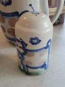 Vintage M.A. Hadley Stoneware Pitcher and Salt & Pepper Shakers