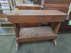 Wooden 2 Shelf Stand- Approx 37" x 14" x 30" Tall