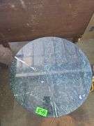 Round Marble Top Side Table Approx 18"Dia x 25"Tall