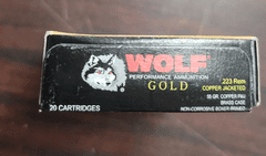 600 rounds 223 Rem. Wolf Gold in a 50 cal ammo can