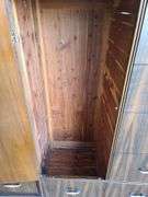 Wooden MCM 3 Drawer Dresser & 5 Drawer Cedar-Lined Wardrobe (Damaged)