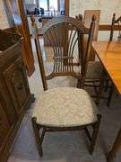 Drop Leaf Dining Table W/ 6 Chairs & 2 Leaves- Table Pads Approx 28" x 44" x 29" Tall Each Drop Leaf 21 1/2"-Each Leaf 11"
