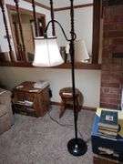 Black Metal Floor Lamp Approx 57" Tall