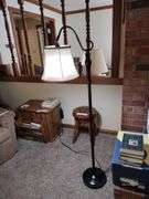 Black Metal Floor Lamp Approx 57" Tall
