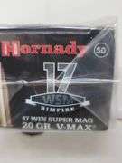 50 round box Hornady .17 Win Super Magnum